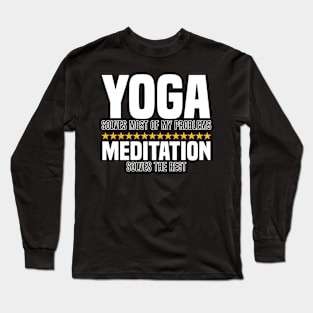 Yoga and Meditation Bliss for Mindful Living Long Sleeve T-Shirt